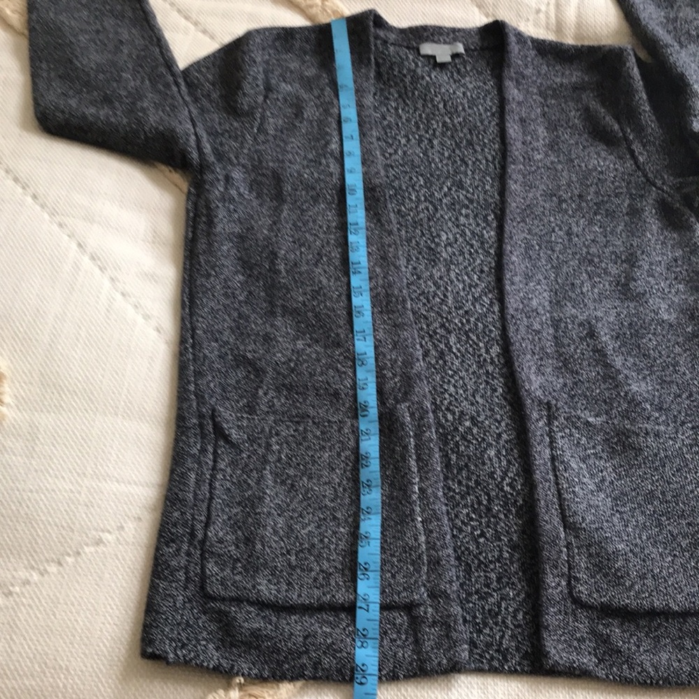 COS Long heathered navy linen cotton Cardigan S - Picture 9 of 9